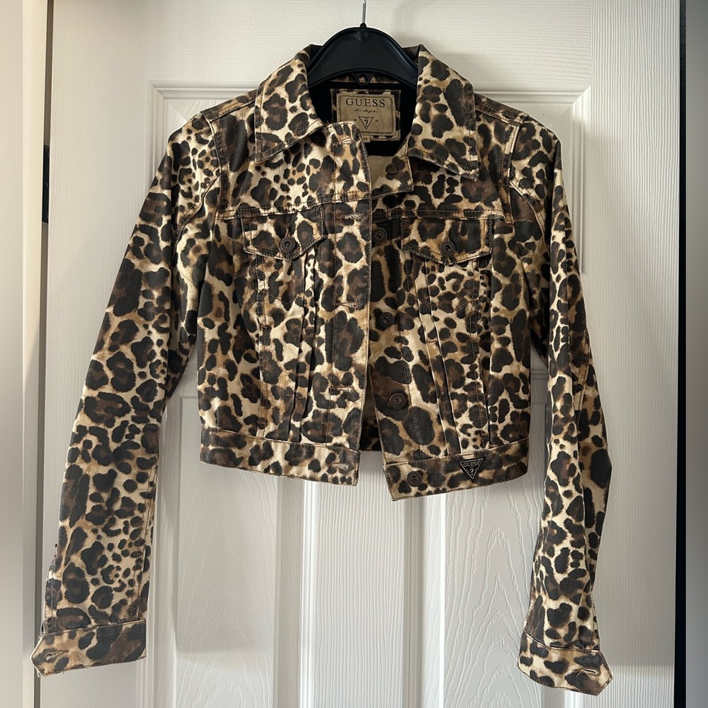 Guess Leopard Jean Jacket - Picture 4 of 8